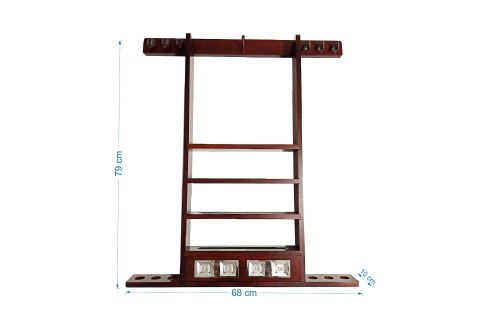 Wieszak półka na kije i bile z licznikiem- różne kolory