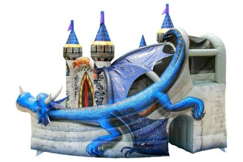 Dmuchany plac zabaw Happy Hop - komercyjny - Smok na zamku