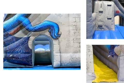 Dmuchany plac zabaw Happy Hop - komercyjny - Smok na zamku