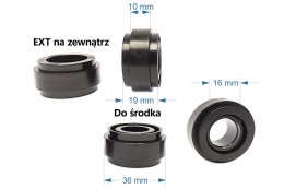 Łożysko do piłkarzyków Garlando - 36/19/16 mm