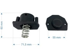 Odbijak mały ze sprężyną do piłkarzyków R.S. - stary typ