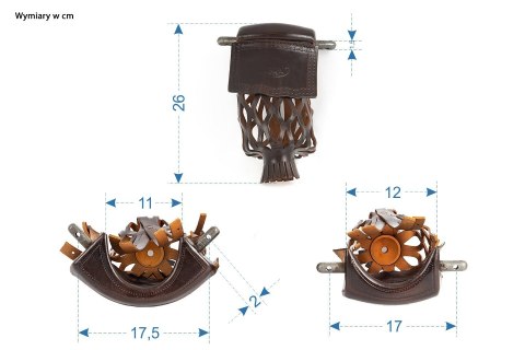 Koszyki skórzane z narożnikami- kpl. 6szt