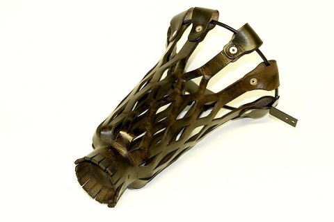 Siatki / koszyki skórzane naturalne - kpl. 6szt