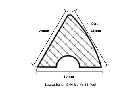 Bandy pool bilardowe Buffalo Pro profil K-66