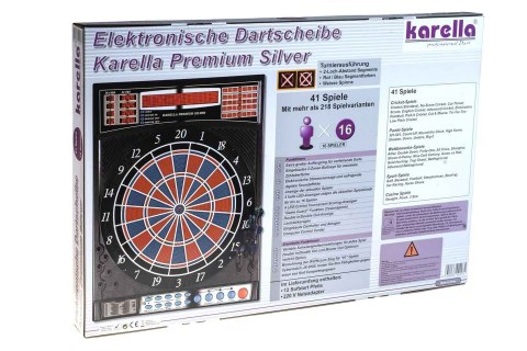 Elektroniczna tarcza do darta Karella Premium Silver