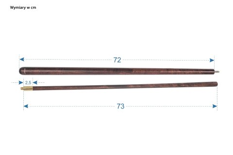 Kij II częściowy 145 cm do podpórki z dociążeniem- gwint 3/8" (9,5mm)