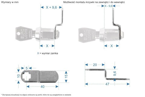Krzywki standard do zamków Euro-Locks