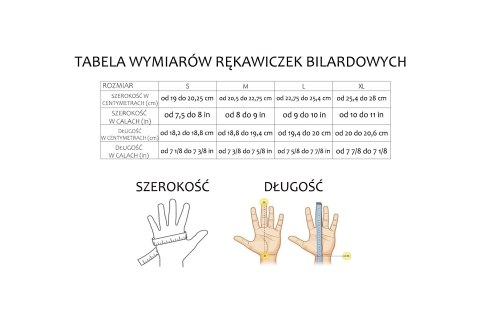 Rękawiczka bilardowa Black Fire 2.0 Longoni- lewa i prawa do wyboru