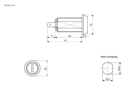 Stacyjka z frezowanym kluczem, Switch Lock - bez sprężyny