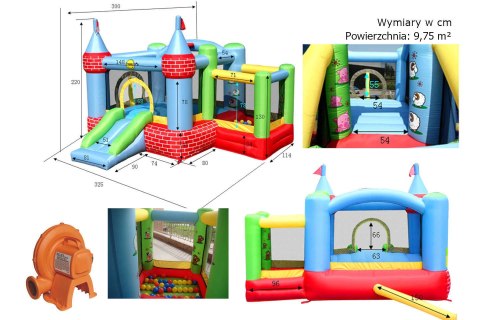 Dmuchany Zamek - Happy Hop - z basenem na kulki