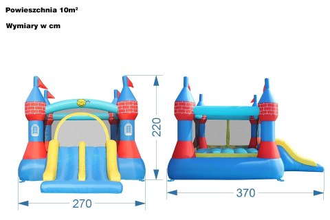 Dmuchany zamek z podwójną zjeżdżalnią Happy Hop