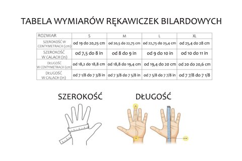 Rękawiczka bilardowa Europool - na prawą dłoń