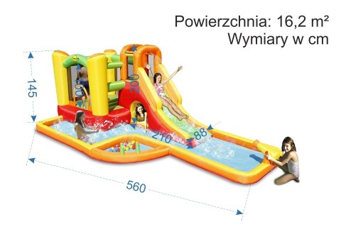 Dmuchane centrum zabaw w parku wodnym Happy Hop
