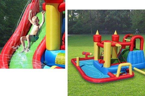 Dmuchany basen ze zjeżdżalnią i armatką, Funland- HappyHop