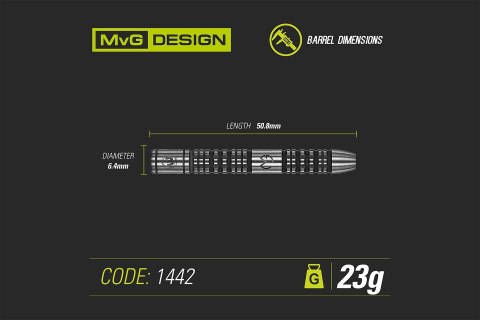 Rzutki Winmau MvG Absolute 90% (steel tip) 23 g