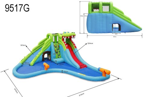 Dmuchany park wodny Happy Hop - Krokodyl new