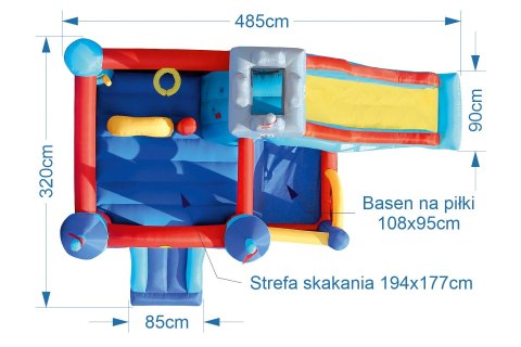 Dmuchany plac zabaw HappyHop - Zamek 13w1