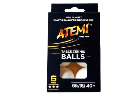 Piłeczki do tenisa stołowego - Atemi 3 - 6szt.