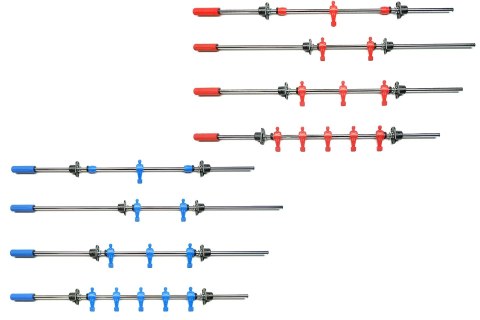 Prowadnice Roberto Sport PRZELOTOWE - komplet (nowy typ)
