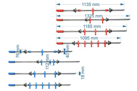 Prowadnice Roberto Sport PRZELOTOWE - komplet (nowy typ)