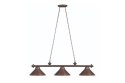 Lampa bilardowa 3 kloszowa w kolorze antycznego brązu