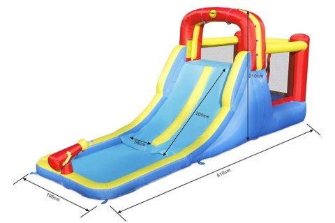 Podwójna zjeżdżalnia Happy Hop Zamek 4w1 na mokro i sucho