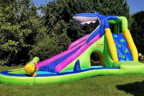 Zjeżdżalnia wodna nadmuchiwana Happy Hop - Rekin zielony