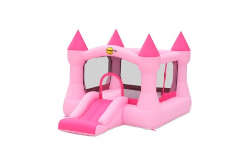 Dmuchany zamek ze zjeżdżalnią Happy Hop new - różowy new 2025