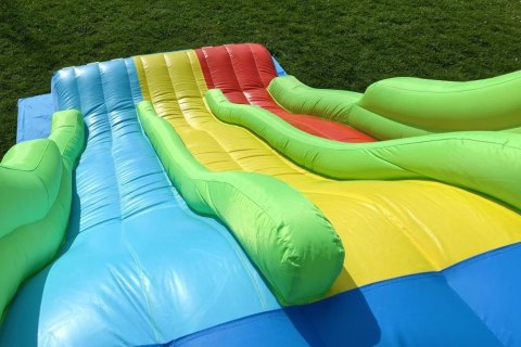 Duża wyścigowa potrójna zjeżdżalnia Happy Hop 4w1 new 2025