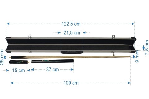 Kij snookerowy Riley Marcin Nitschke IV cz. 3/4 z walizką