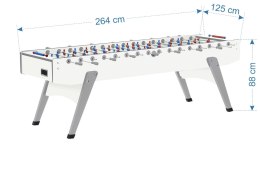 Piłkarzyki Garlando - XXL Pure White dla 8 graczy - Drążki przelotowe