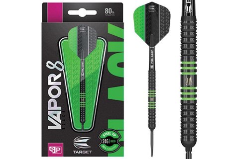 Rzutki Target Vapor8 Black Green 80% Swiss (steel tip)