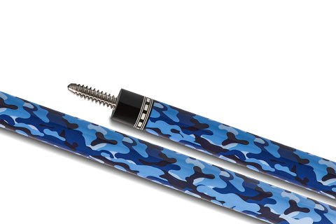 Kij bilardowy 2-cz. EVO Camo-1 Navy Leather Wrap