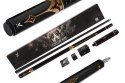 Kij bilardowy 2-cz. EVO Crown-1 Royal Black - Black Leather Wrap MAX