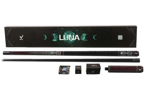 Kij bilardowy 2-cz. EVO Luna-1 Malachite Eclipse MAX