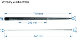 Kij bilardowy 2-cz. Europool Cloud Pink