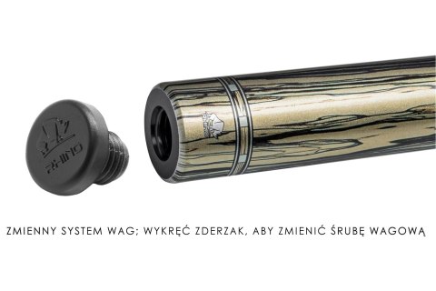 Kij bilardowy 2-cz. Rhino G-W Pale Moon Ebony LW