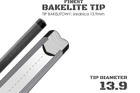 Kij bilardowy 3-cz. Rhino JUMP Cue Black