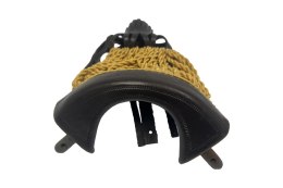 Koszyki skórzane z ozdobnymi frędzlami i narożnikami - komplet 6 szt.