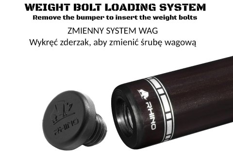 Kij bilardowy 2-cz. Rhino ECLIPSE II - Noir