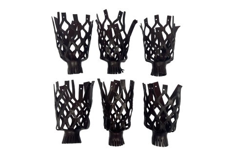 Skórzane siatki bilardowe z naturalnej skóry - komplet 6 sztuk